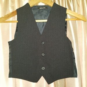 Boys 3T charcoal pinstripe vest